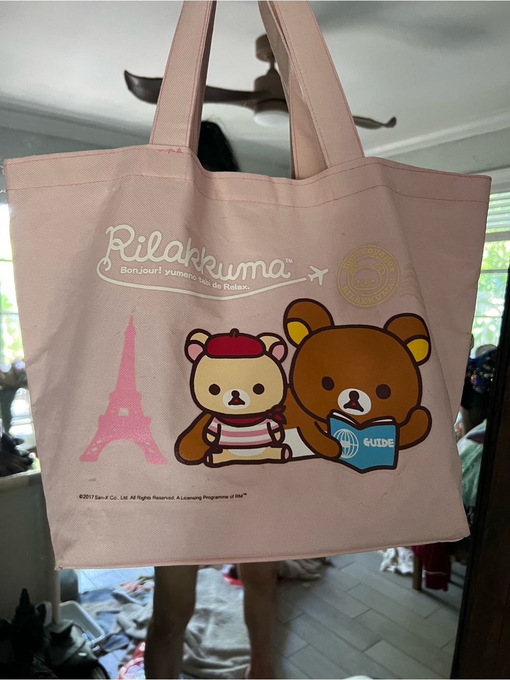 Rilakkuma Pink Canvas Tote Bag some marks on posterior all else is bueno!